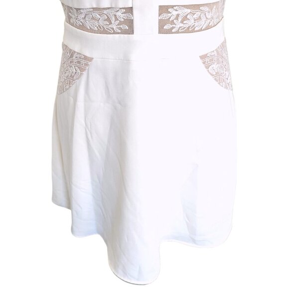 BCBGMaxazria NWT Shay Edgy Strap White Lace Dress Sz 2 - Picture 3 of 11